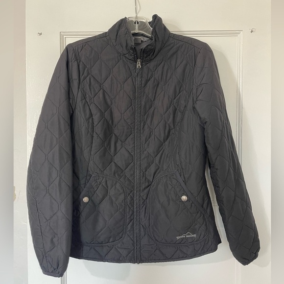 Women’s Eddie Bauer black quilted soft shell full zip up jacket small - Picture 4 of 8